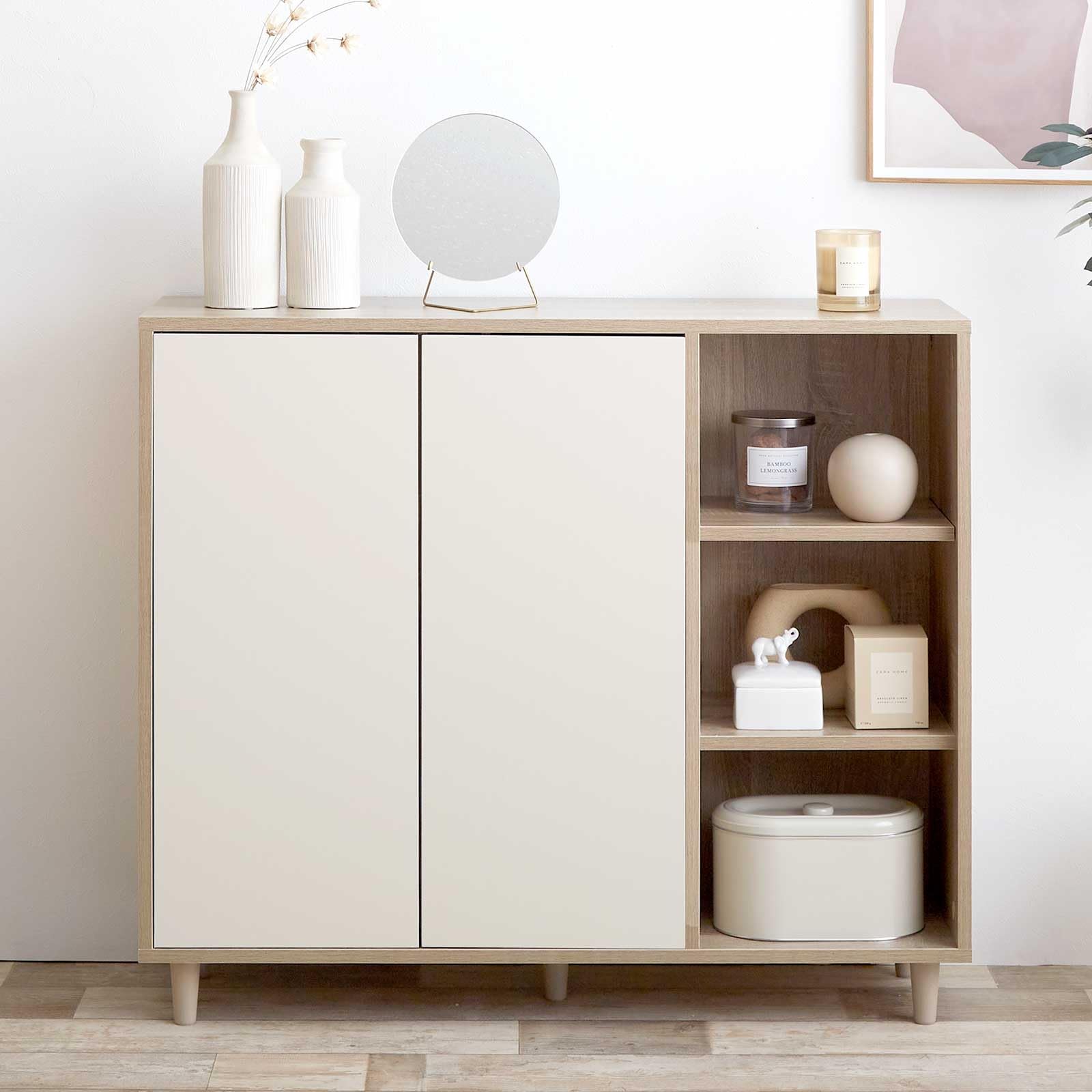 ホワイト木製キャビネット 収納棚 Amazon.co.jp: 家具350 キャビネット 収納 ラック 収納ラック 収納家具